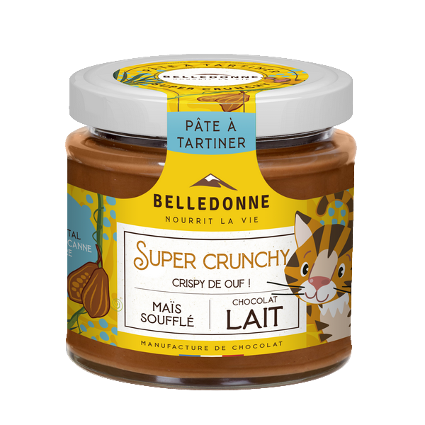 Belledonne -- Pâte à tartiner crunchy noisette cajou (16% oléagineux) bio - 300 g