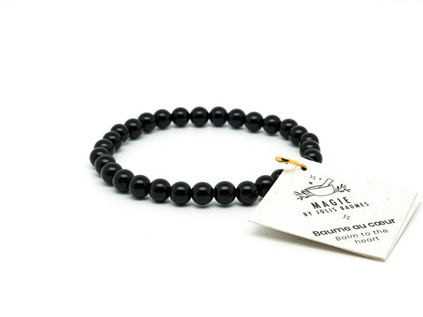 Jolis Baumes -- Bracelet baume au cœur onyx