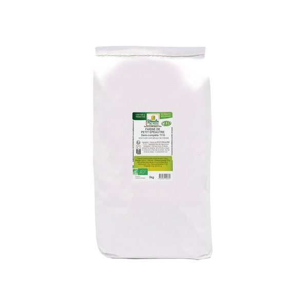 Farine de petit épeautre demi-complète t110 meule de pierre bio - 1