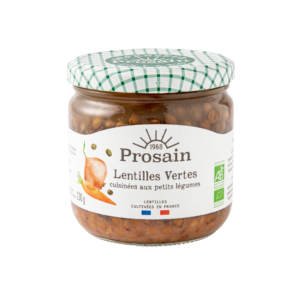 Prosain -- Lentilles vertes bio cuisinées aux petits légumes - 345 g