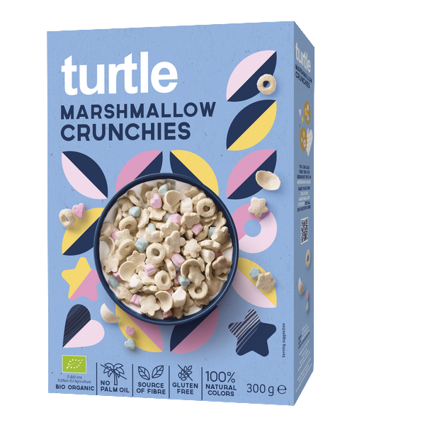 Turtle -- Céréales d’avoine et riz avec marshmallows bio - 300 g