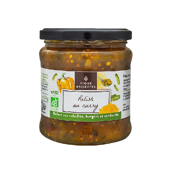 Pique Assiettes -- Relish au curry bio - 325 g